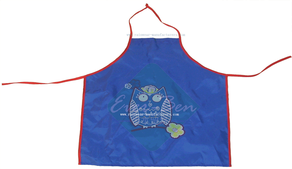 polyester aprons-kids apron-Blue art apron-toddler boy apron